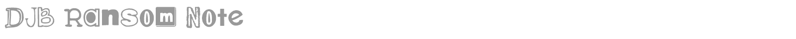 DJB Ransom Note font preview